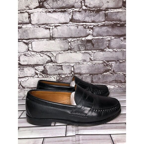 Allen Edmonds Cavanaugh Black Leather Handcrafted Penny Loafers Men’s 10.5 3E US - Picture 6 of 16